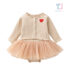 Комплект Рокля с Туту Пачка и Жилетка Little Heart Beige - 2 части