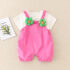 Kомплект Гащеризон с 3Д Шнолки, Тениска и Чорапки Summer Bloom Pink - 4 части