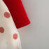 Рокля от Органза с Буфан Ръкав и Плюшена Брошка Red Dots