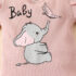 Комплект с Рипсено Боди, Къдри и Лента за Глава Baby Elephant Pink - 3 части