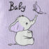 Комплект с Рипсено Боди, Къдри и Лента за Глава Baby Elephant Lilac - 3 части