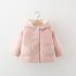 Premium Палтo от Еко Велур с Плюшена Вата, Качулка и Заешки Ушички Pastel Pink Bunny