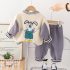 Спортен Комплект с Бомбър и Щампи Playful Pup Grey – 3 части