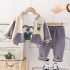 Спортен Комплект с Бомбър и Щампи Playful Pup Grey – 3 части