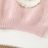 Premium Комплект от Плетиво с Панталон Тип Чарлстон и 3Д Елементи Bunny Trend Pink - 2 части