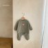 Комплект от Рипс Плетиво с Ефектна Апликация Gentle Bear Olive Green - 2 части