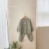Комплект от Рипс Плетиво с Ефектна Апликация Gentle Bear Olive Green - 2 части