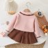 Premium Комплект от Плетиво с Питър Пан Яка и Пола Whimsical Bunny - 2 части