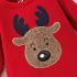 Ватиран Ромпър с Плюшена Апликация Little Reindeer Red