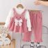 Вафлен Комплект с Туника, 3Д Елементи и Елегантен Панталон Adorable Bunny - 3 части