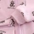 Спортен Комплект с Висока Яка, Закопчаване с Цип и Множество Щампи BB Allover Pink - 2 части