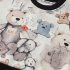 Комплект с Деним Панталон и Блузка/Суитшърт с Множество Мечета Bear Buddy White - 2 части