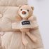 Комплект от Топъл Плюш с Капитониран Елек и 3Д Елемент Comfy Cub Beige– 4 части