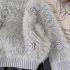 Premium Комплект от Пухкав Пуловер с 3Д Елементи и Плисирана, Кожена Пола Fashion Mystic - 2 части