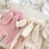 Пухкав Гащеризон с Качулка и 3Д Ушички Little Fluff Wonderland Pink