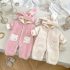 Пухкав Гащеризон с Качулка и 3Д Ушички Little Fluff Wonderland Pink