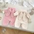 Пухкав Гащеризон с Качулка и 3Д Ушички Little Fluff Wonderland Pink