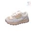 Спортни Обувки от Еко Велур с Добавени Връзки и Дишаща Мембрана TrekX White&Beige