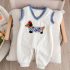 Комплект от Риза с Класическа Яка и Релефен Ромпър в Микс от Материи Elegant Puppy - 2 части