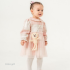 Рокля с Дълъг Ръкав, Яка Тип "Питър Пан" и Висулка Pink Teddy Plaid - 2 части