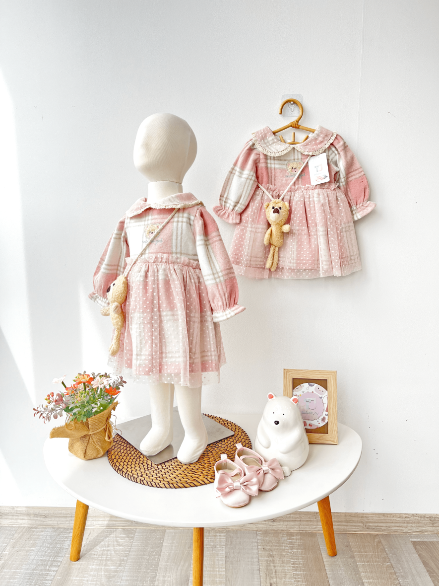bebeshka-detska-roklq-pink-teddy-plaid (2)