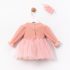 Сет от Рипс Рокля с Плюшена Апликация, Лента за Глава и Нежен Тюл Pink Whimsy Bunny - 2 части