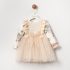Premium Рокля с Флорален Десен, Френска Дантела, Къдри и Панделка от Тюл Romantic Ruffles