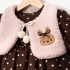 Комплект Рокля с Дълъг Ръкав и Наметка от Плюш Sweet Cocoa Bunny - 2 части