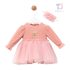 Сет от Рипс Рокля с Плюшена Апликация, Лента за Глава и Нежен Тюл Pink Whimsy Bunny - 2 части