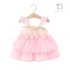 Рокля с Разливащи Къдри, Набор и 3Д Цветя Daisy Tulip Pink