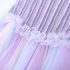 Рокля с Ефирен Релеф, Многоцветен, Преливащ Тюл с Къдри и Панделка Dreamy Mist Lavender