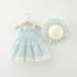 Комплект от Рокля с Френска Дантела, Панделки и Капела Little Mademoiselle Blue - 2 части