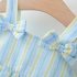 Комплект от Рокля с Френска Дантела, Панделки и Капела Little Mademoiselle Blue - 2 части