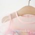 Рокля от Многопластов Тюл с Преливащ Ефект, Къдри и Панделка Magic Mist Pink