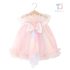 Рокля от Многопластов Тюл с Преливащ Ефект, Къдри и Панделка Magic Mist Pink