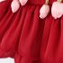 Рокля с Разливащи Къдри, Набор и 3Д Цветя Daisy Tulip Red