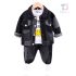 Дънков Комплект с Ефектни Шевове Vintage Denim Black – 3 части
