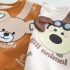 Комплект от Блузка/Суитшърт с Множество Щампи и Панталон Bill Animal Bear Caramel - 2 части