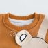 Комплект от Блузка/Суитшърт с Множество Щампи и Панталон Bill Animal Bear Caramel - 2 части