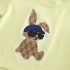 Комплект от Тениска с Модерна Апликация и Меланжиран, Къс Панталон Bunny Swag Lime - 2 части