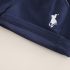 Комплект от Тениска с Класическа Яка и Къс Панталон с Бродерии Classic Polo Navy - 2 части