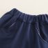 Комплект от Тениска с Класическа Яка и Къс Панталон с Бродерии Classic Polo Navy - 2 части