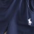 Комплект от Тениска с Класическа Яка и Къс Панталон с Бродерии Classic Polo Navy - 2 части