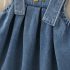 Комплект от Рипс Блуза с Буфан Ръкав и Дънков Сукман с 3Д Елементи Daisy Denim - 2 части
