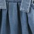Комплект от Рипс Блуза с Буфан Ръкав и Дънков Сукман с 3Д Елементи Daisy Denim - 2 части