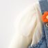 Комплект от Рипс Блуза с Буфан Ръкав и Дънков Сукман с 3Д Елементи Daisy Denim - 2 части
