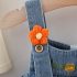 Комплект от Рипс Блуза с Буфан Ръкав и Дънков Сукман с 3Д Елементи Daisy Denim - 2 части
