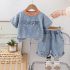 Дънков Комплект с Тениска и Къс Панталон Denim Hope - 2 части