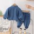Дънков Комплект от Суитшърт с Полу Цип и Панталон Lil' Denim - 2 части