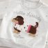 Комплект от Блузка/Суитшърт с Апликация от Плетиво и Панталон Little Woof - 2 части